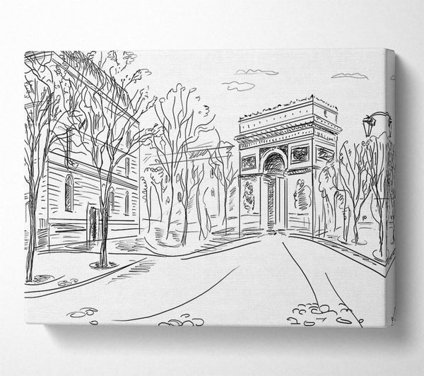  A Canvas Print of Arc De Triomphe 1 Canvas Print