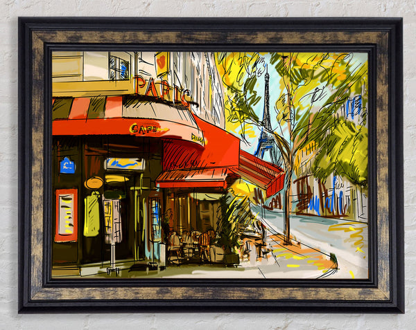 Eiffel Tower Streets 14 Framed Print