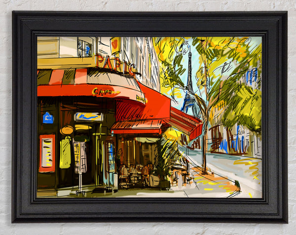 Eiffel Tower Streets 14 Framed Print