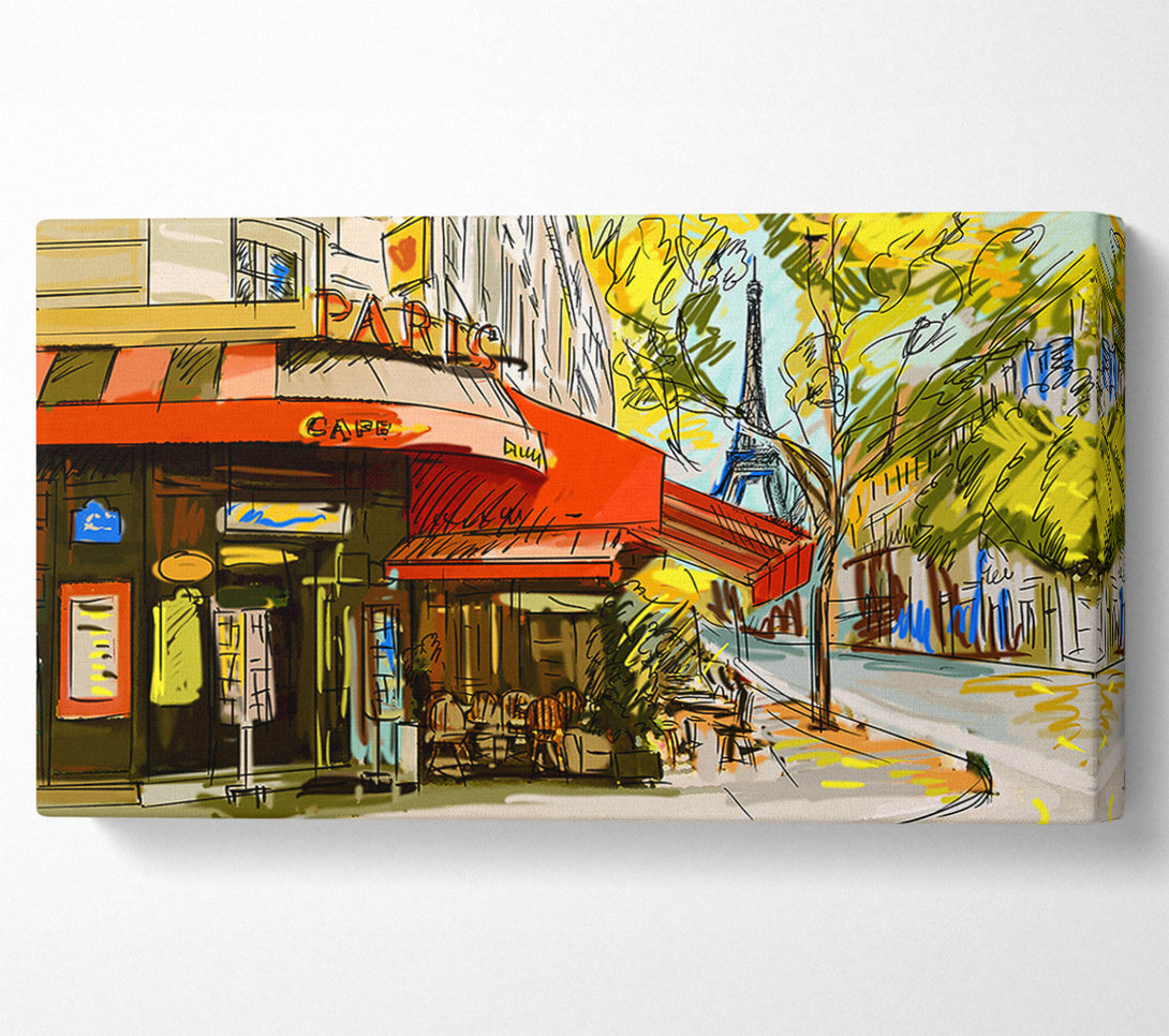  A Canvas Print of Eiffel Tower Streets 14 Canvas Wall Art