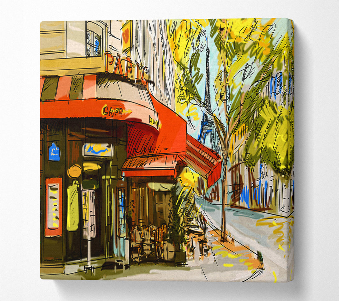  A Canvas Print of Eiffel Tower Streets 14 Canvas Wall Art