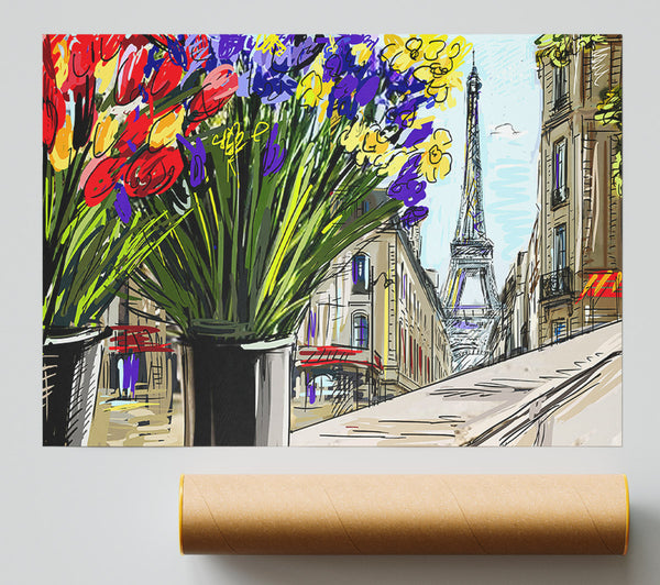Eiffel Tower Streets 13 Poster