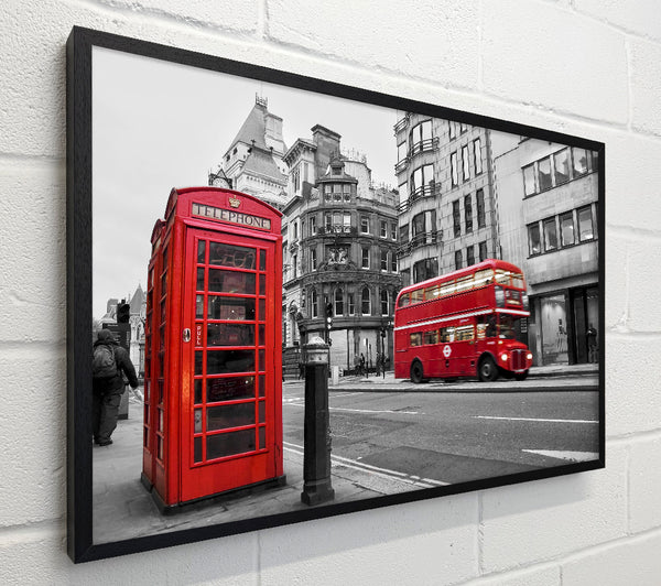 Double Decker Red Bus Through The Streets