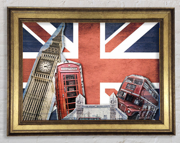 Iconic Montage Framed Print