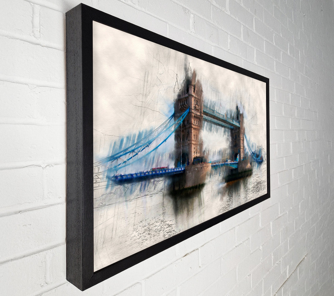  A Canvas Print of Tower Bridge Watercolour Canvas Art