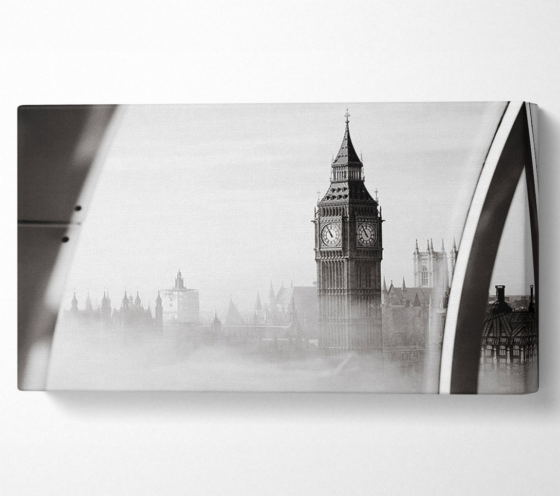  A Canvas Print of Big Ben Through The London Eye Mist Canvas Print