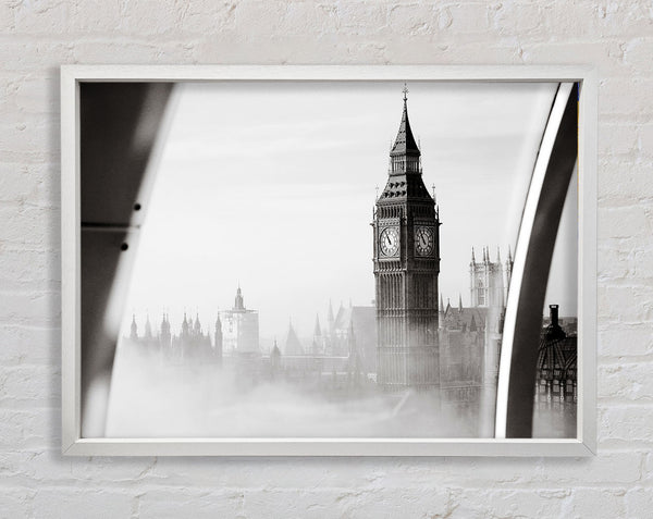 Big Ben Through The London Eye Mist Framed Print