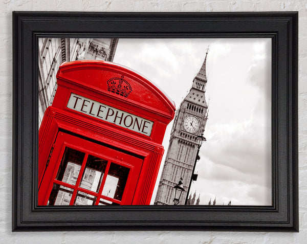 Big Ben Phone Box Framed Print
