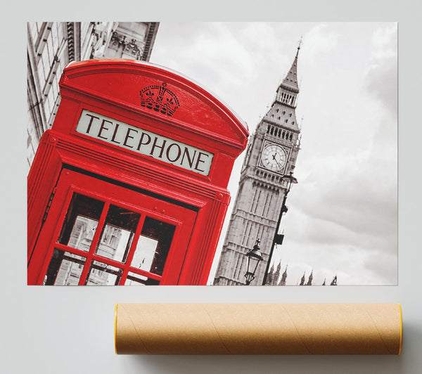 Big Ben Phone Box Print