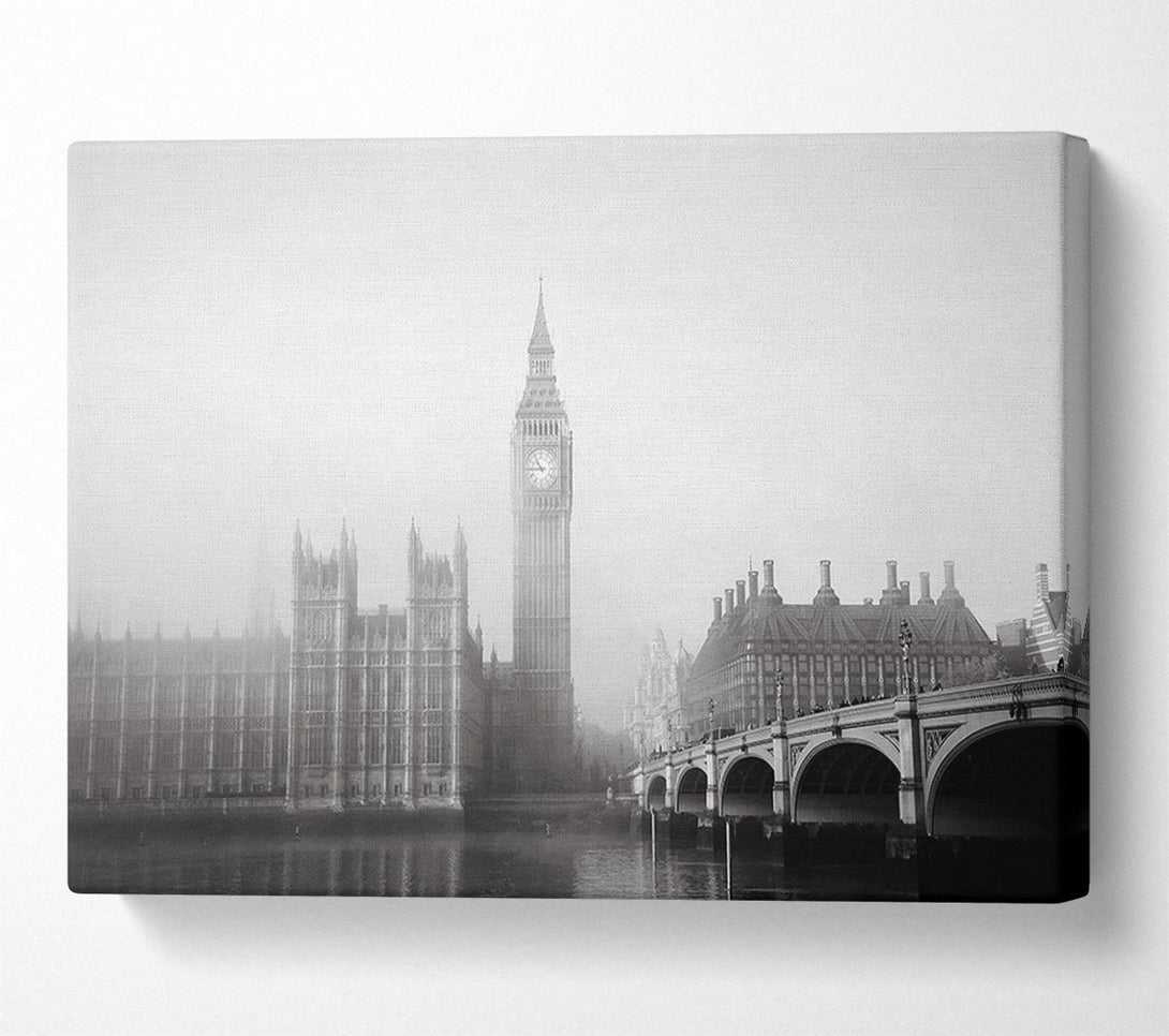  A Canvas Print of Morning Mist Over London T Canvas Wall Art