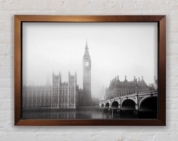 Morning Mist Over London T Framed Print