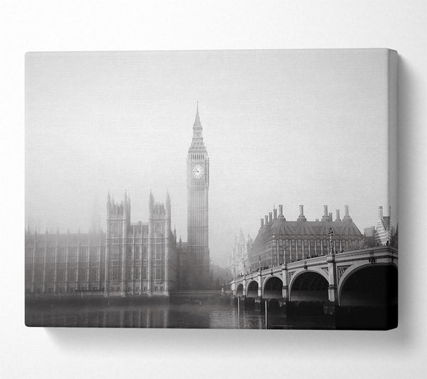  A Canvas Print of Morning Mist Over London T Canvas Wall Art