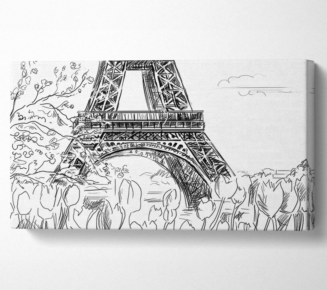  A Canvas Print of Eiffel Tower Close Up 1 Canvas Print