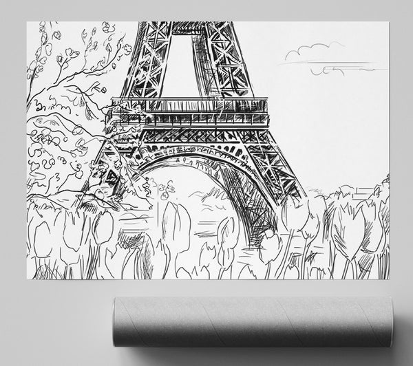 Eiffel Tower Close Up 1 Poster