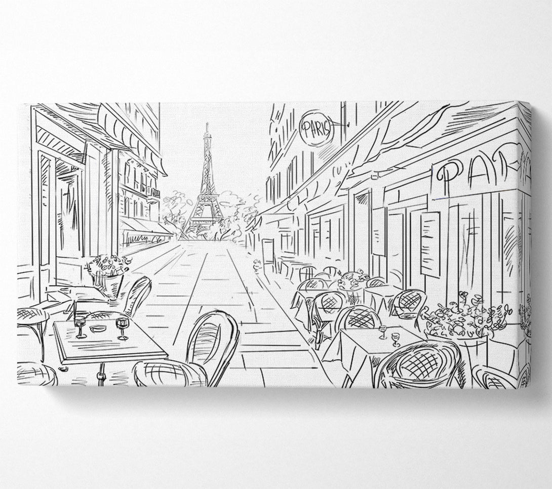  A Canvas Print of Eiffel Tower Streets 3 Canvas Art