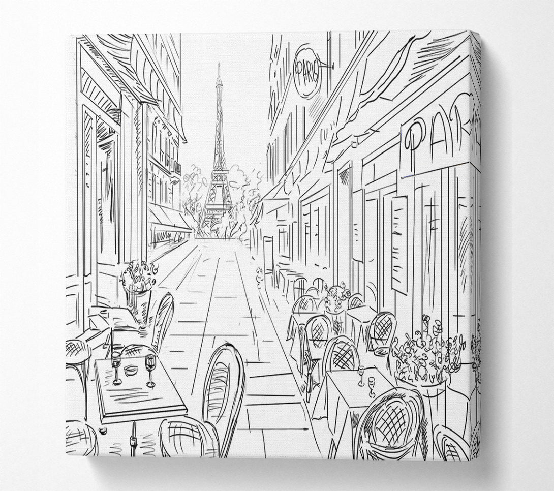  A Canvas Print of Eiffel Tower Streets 3 Canvas Art
