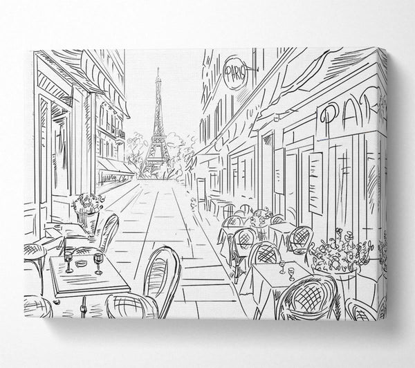  A Canvas Print of Eiffel Tower Streets 3 Canvas Art