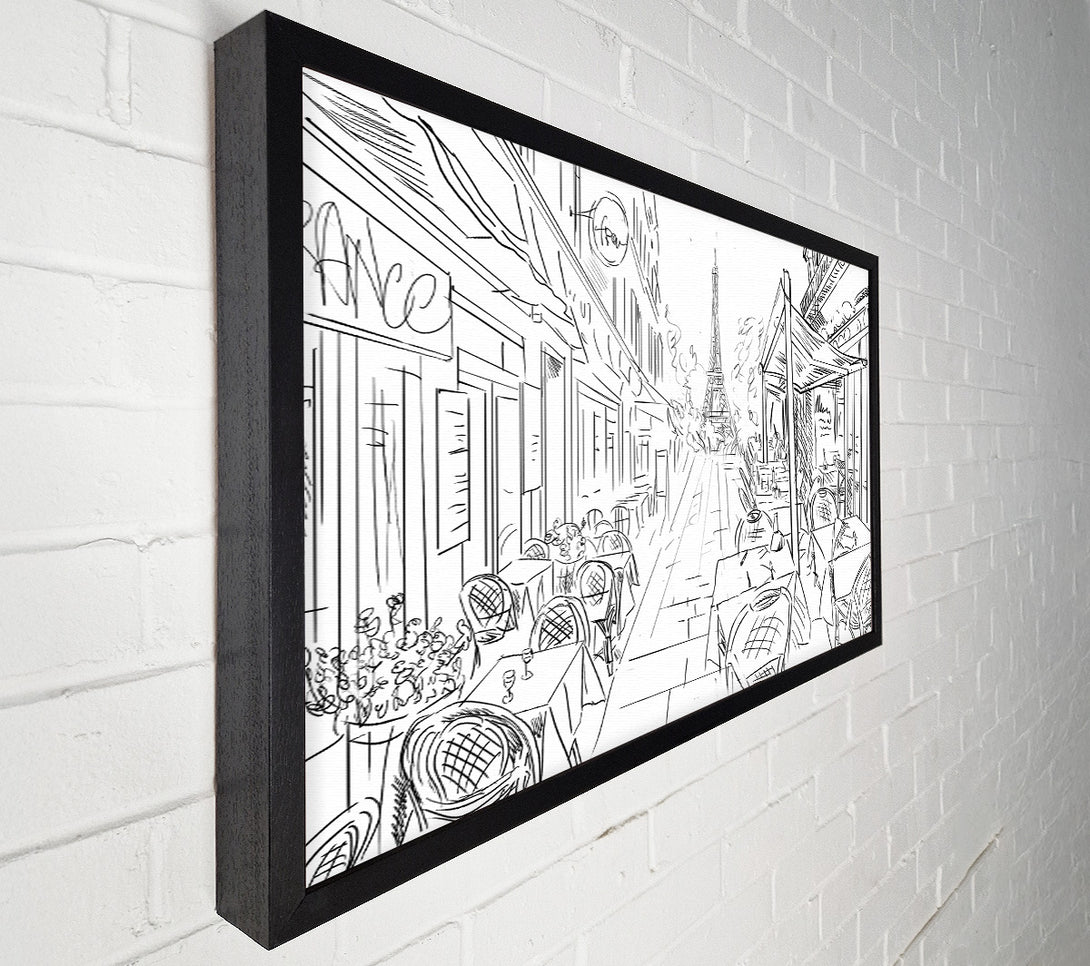  A Canvas Print of Eiffel Tower Streets 4 Canvas Wall Art