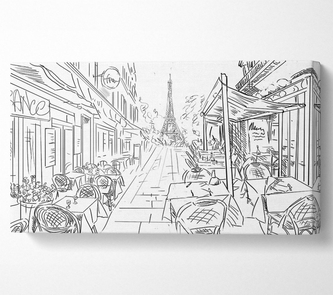  A Canvas Print of Eiffel Tower Streets 4 Canvas Wall Art
