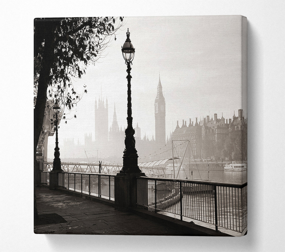  A Canvas Print of Mist Over The City 1 Canvas Wall Art