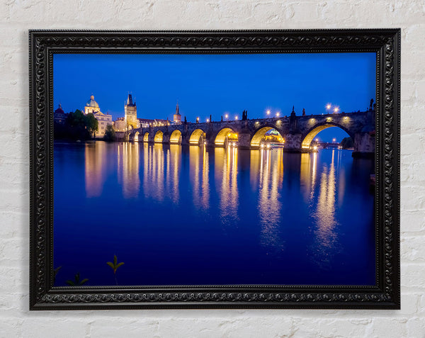 Charles Bridge Blues Framed Print
