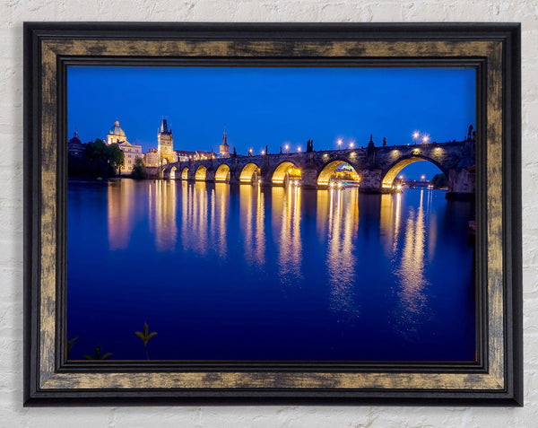 Charles Bridge Blues Framed Print