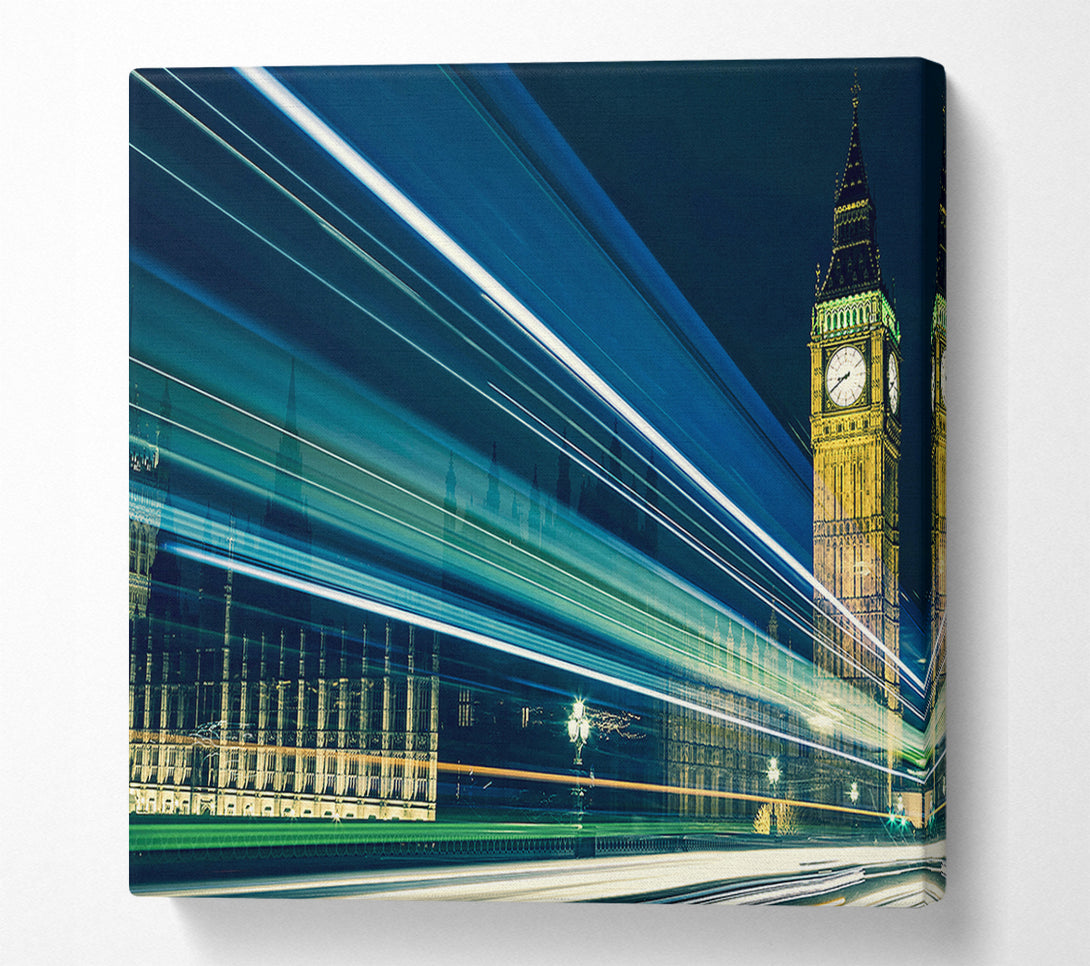  A Canvas Print of Big Ben Speed Of Light 6 Canvas Print