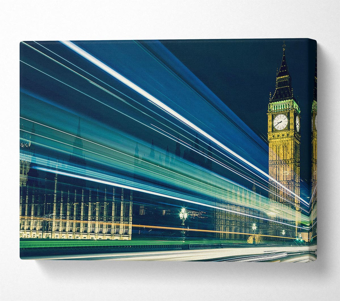  A Canvas Print of Big Ben Speed Of Light 6 Canvas Print