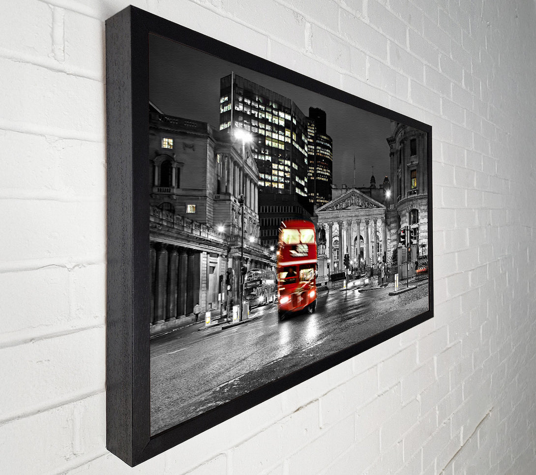  A Canvas Print of Red Bus In The Heart Of The City Canvas Art