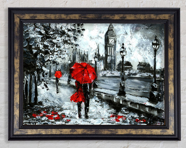 Lovers In The City Framed Print