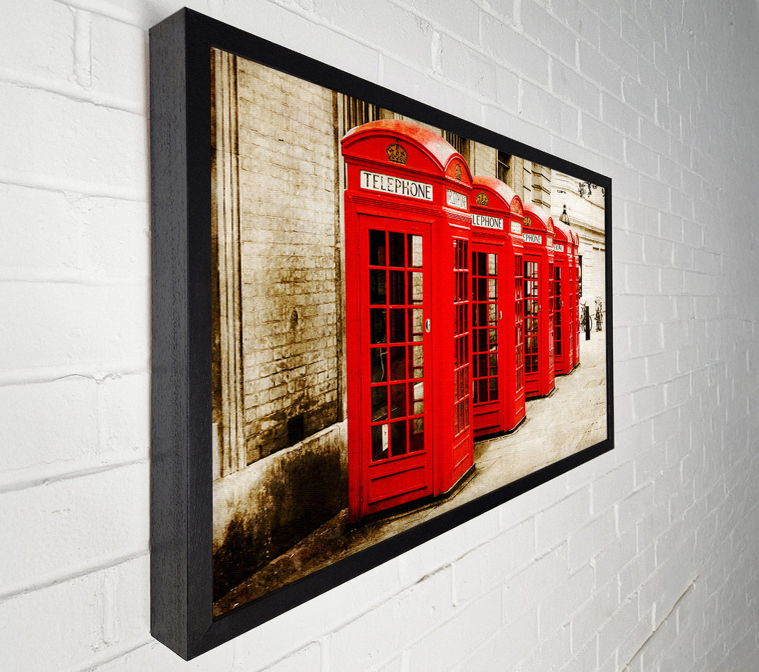  A Canvas Print of Red London Phone Boxes Canvas Wall Art