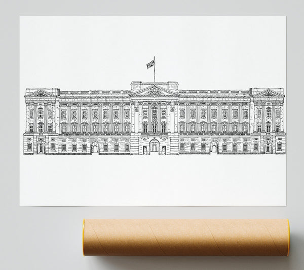 Buckingham Palace Drawing Poster