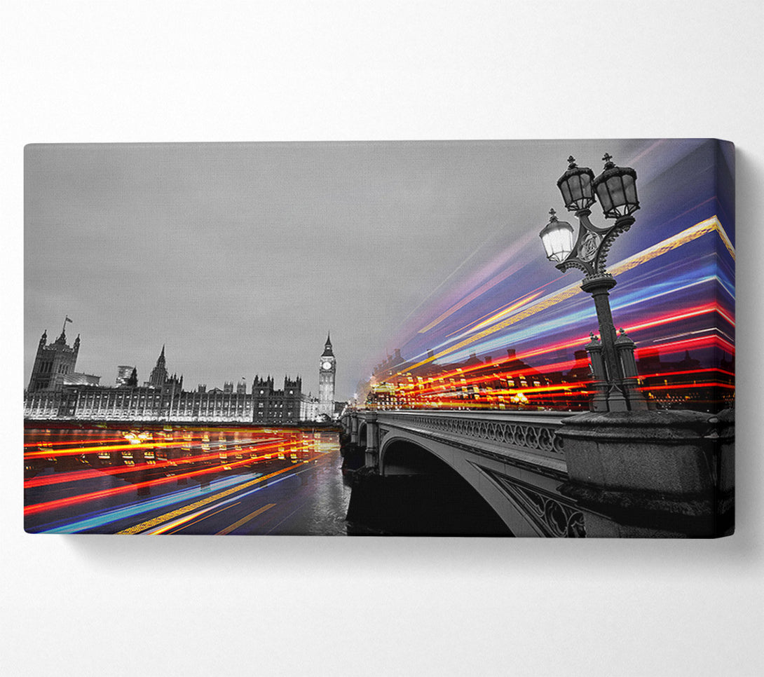  A Canvas Print of Tower Bridge Speed Of Light 3 Canvas Wall Art