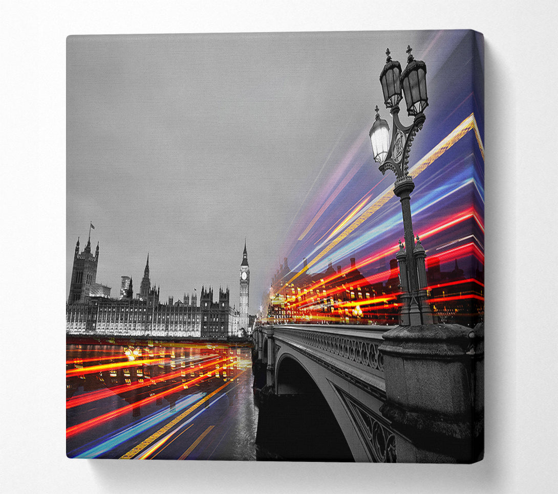  A Canvas Print of Tower Bridge Speed Of Light 3 Canvas Wall Art