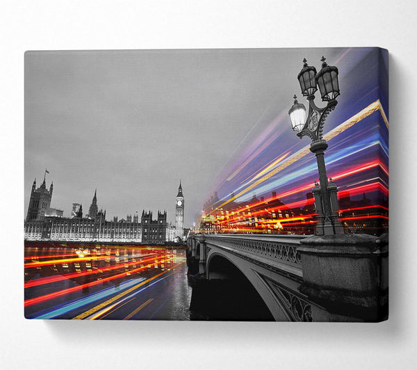  A Canvas Print of Tower Bridge Speed Of Light 3 Canvas Wall Art