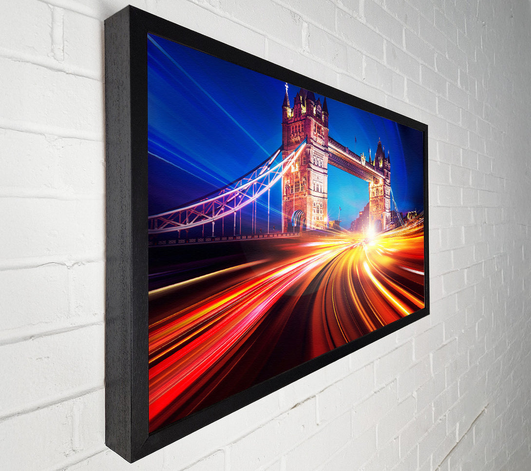  A Canvas Print of Tower Bridge Speed Of Light 2 Canvas Wall Art