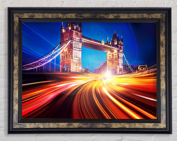 Tower Bridge Speed Of Light 2 Framed Print