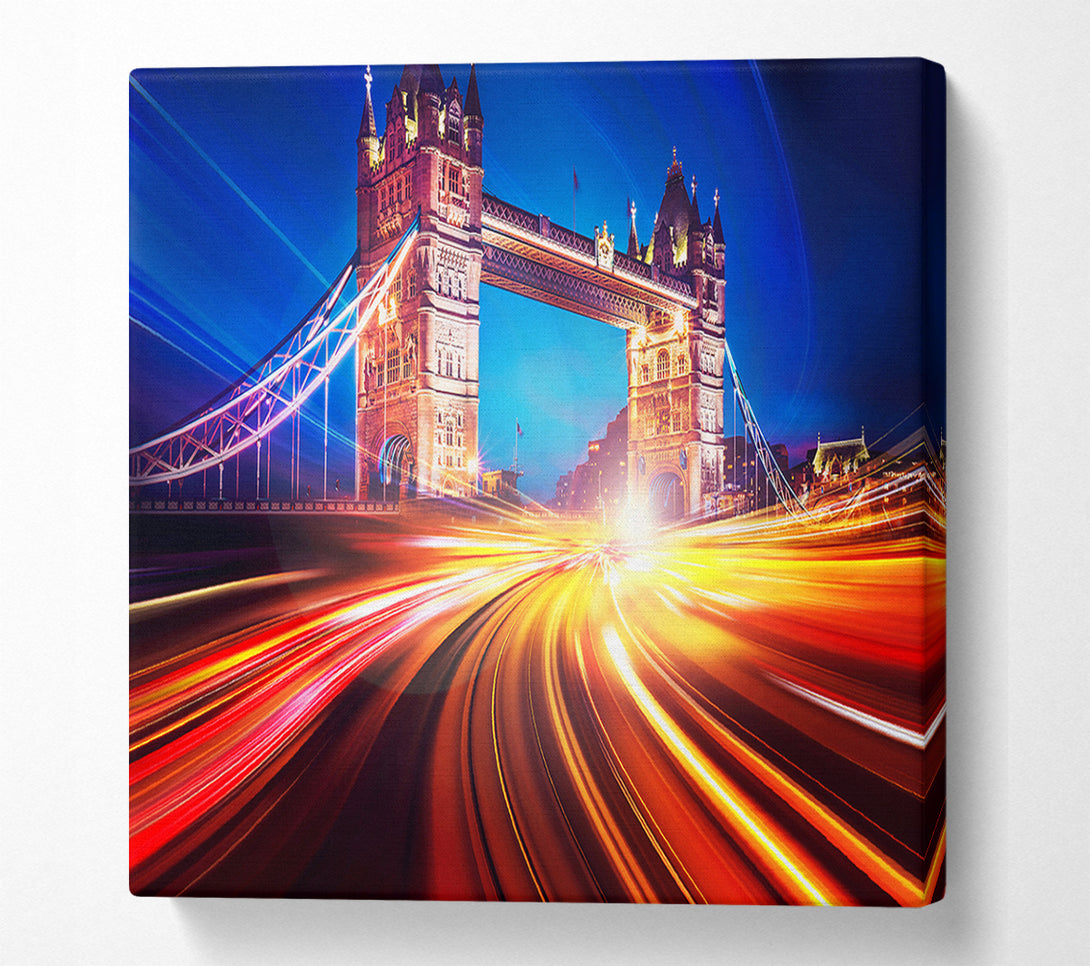  A Canvas Print of Tower Bridge Speed Of Light 2 Canvas Wall Art