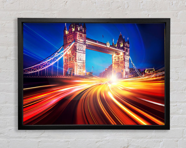 Tower Bridge Speed Of Light 2 Framed Print