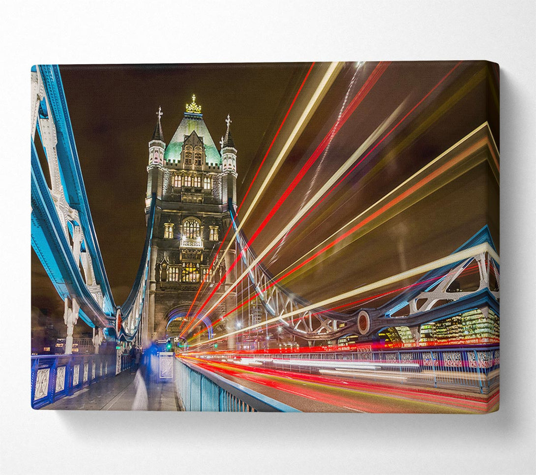  A Canvas Print of Tower Bridge Speed Of Light 1 Canvas Print
