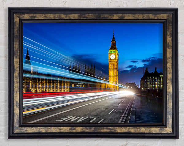 Big Ben Speed Of Light 5 Framed Print