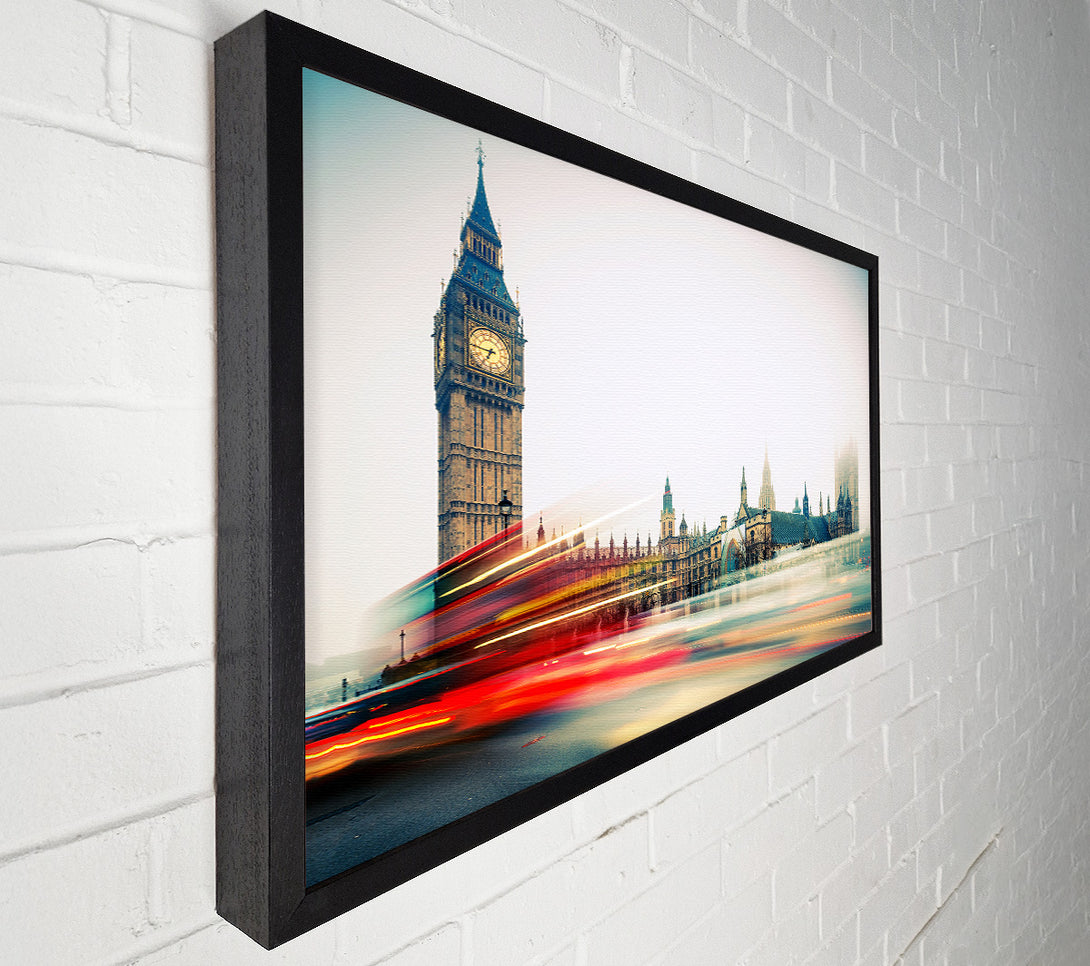  A Canvas Print of Big Ben Red Bus Bl Canvas Art