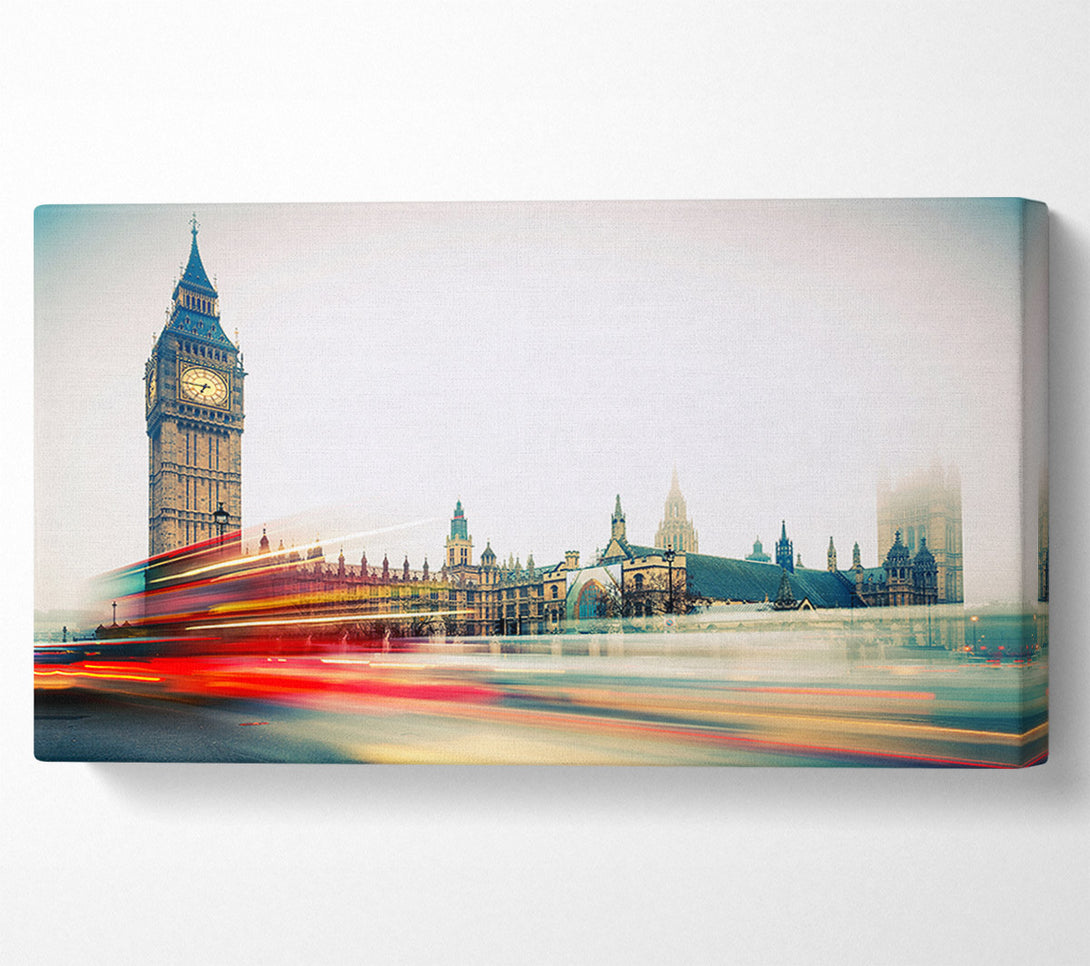  A Canvas Print of Big Ben Red Bus Bl Canvas Art