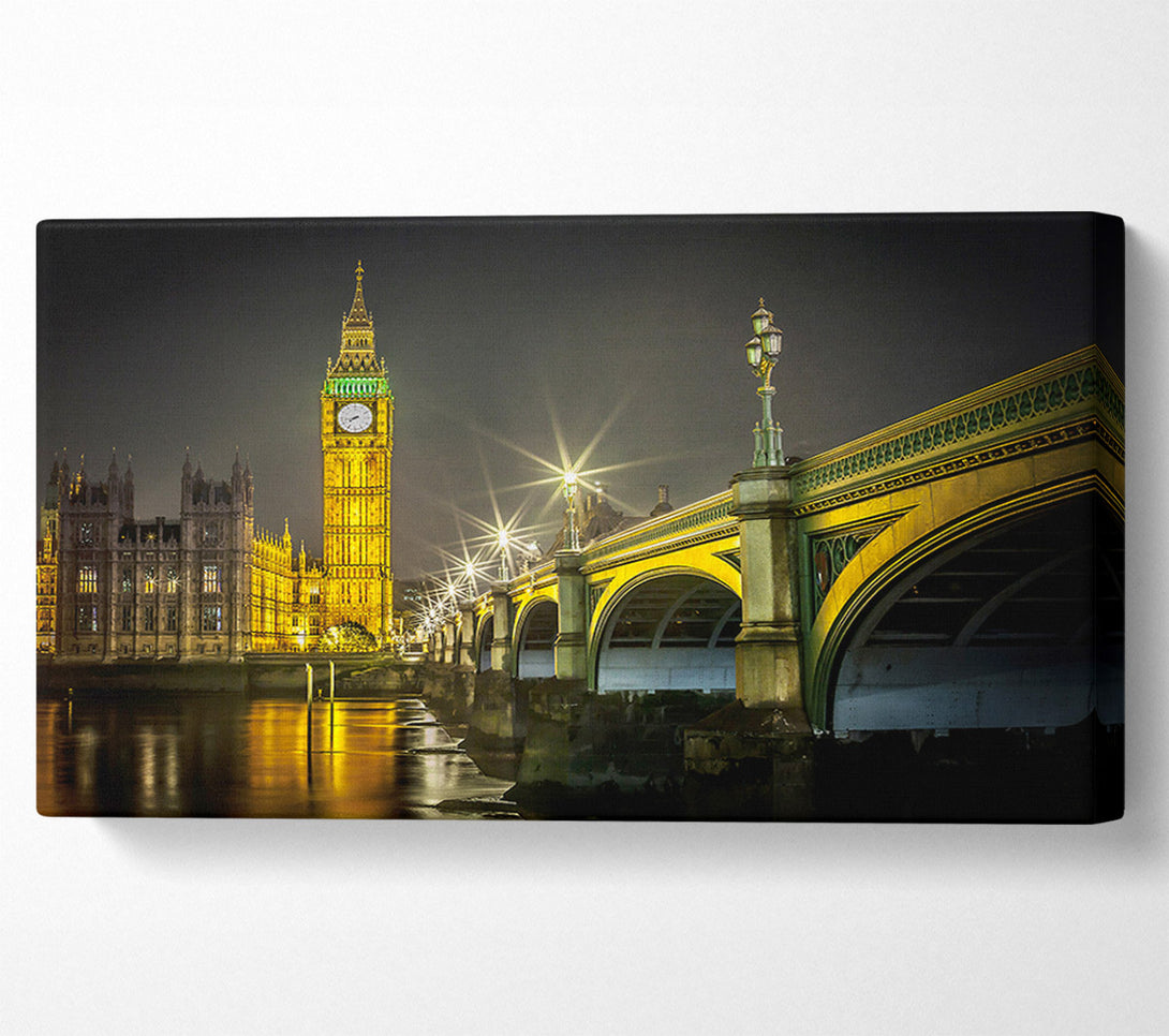 A Canvas Print of Golden Glow Of Big Ben Canvas Print