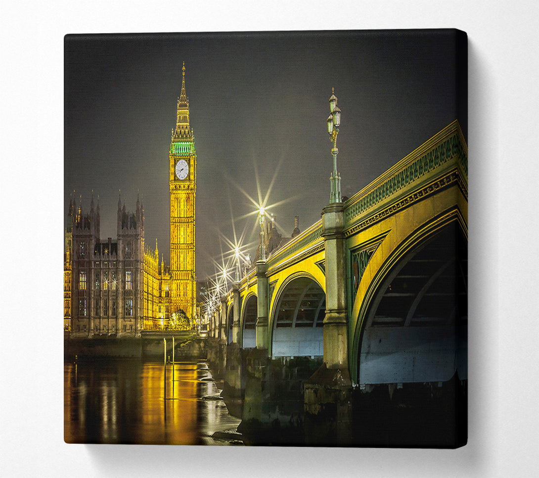  A Canvas Print of Golden Glow Of Big Ben Canvas Print
