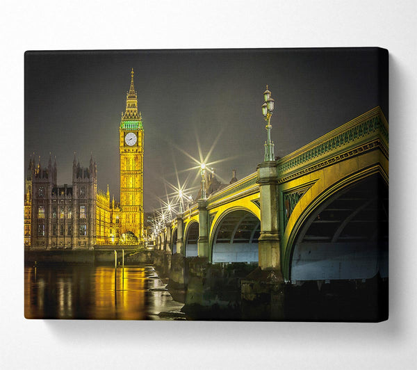  A Canvas Print of Golden Glow Of Big Ben Canvas Print