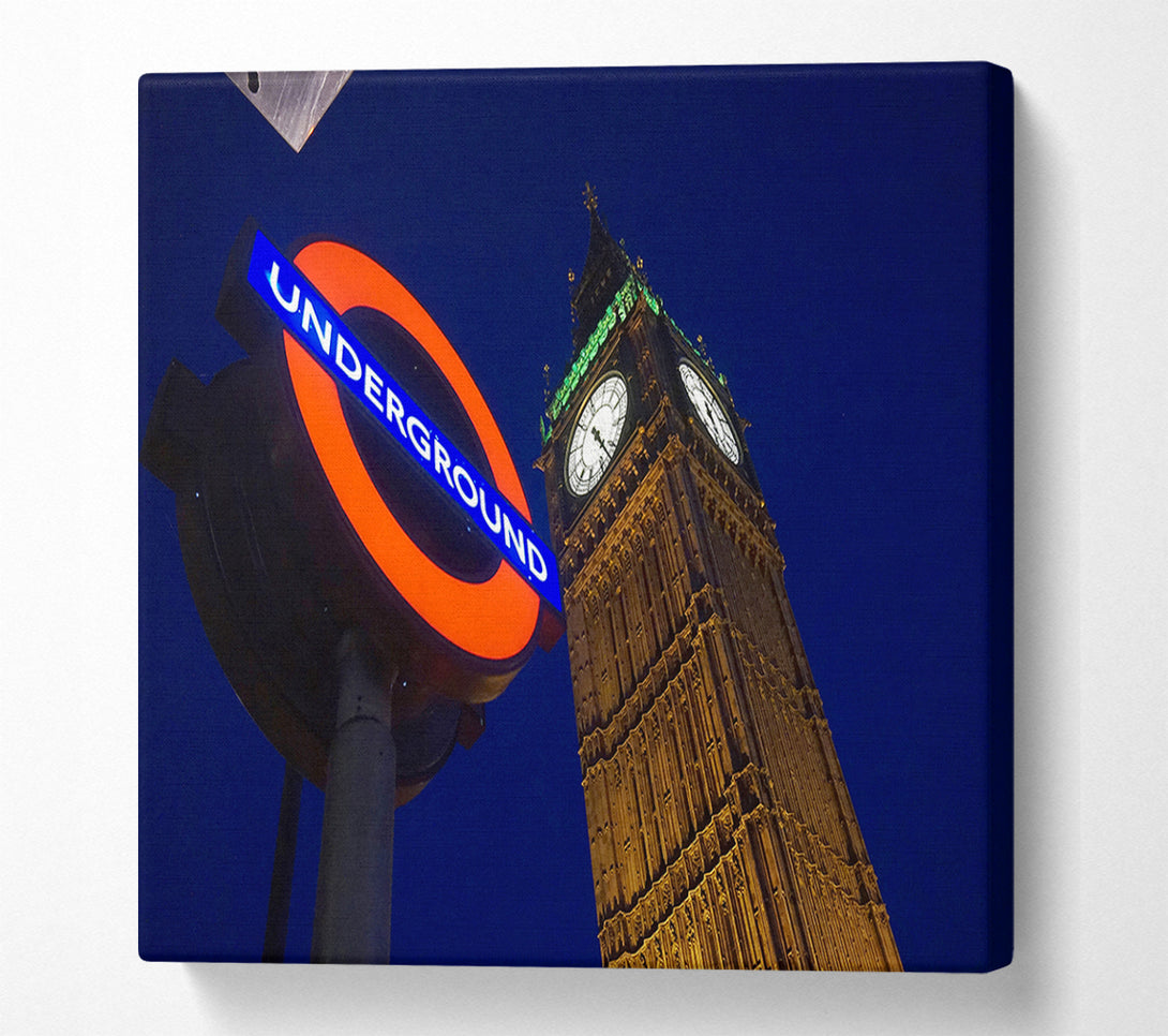  A Canvas Print of Big Ben Underground Canvas Art