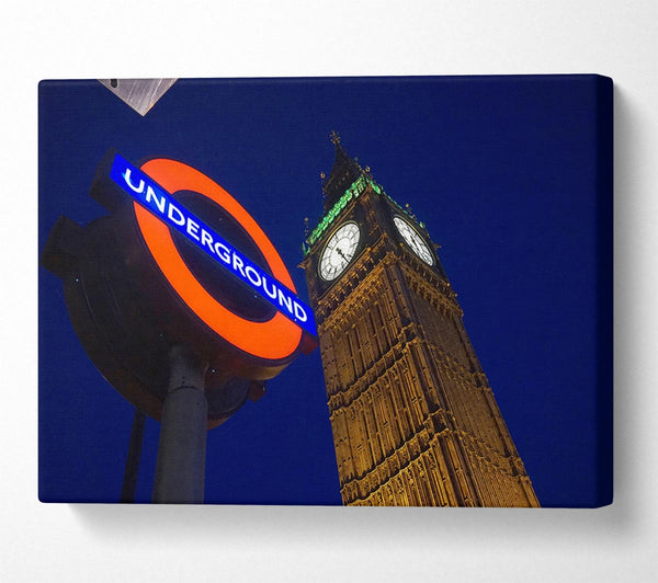  A Canvas Print of Big Ben Underground Canvas Art
