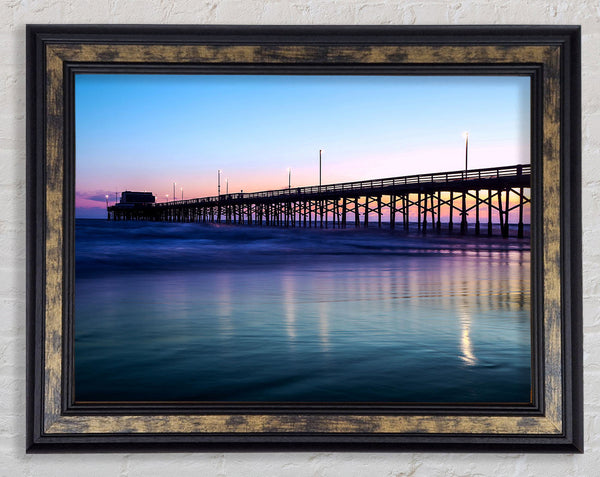 Pier Twilight Framed Print
