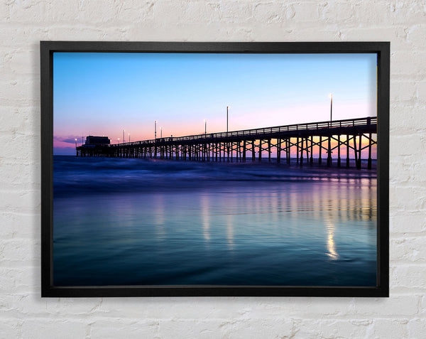 Pier Twilight Framed Print